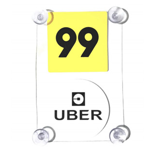Plaquinha de Aplicativo Uber e 99