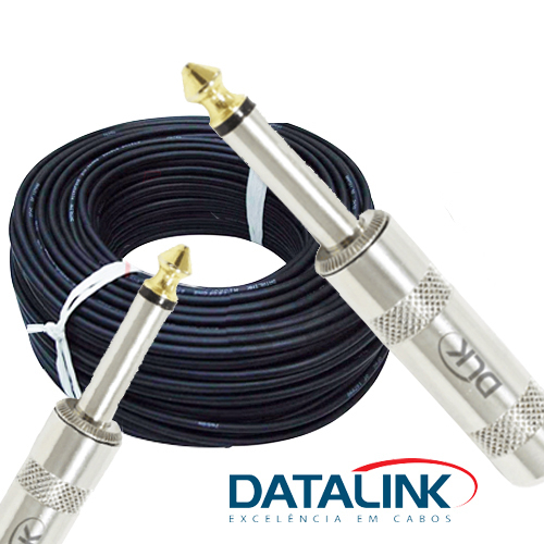 30 Metros Cabo P10 x P10 Mono Profissional - Cabo Datalink 30M Balanceado Montado