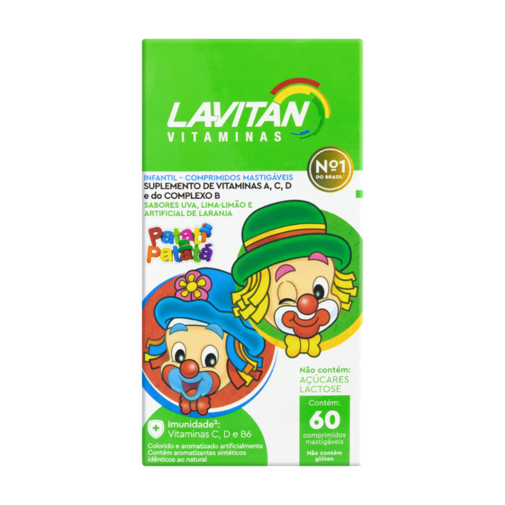 Lavitan Kids Vitamina Infantil Imunidade Patati Patata C/60 comprimidos mastigáveis mix de sabores