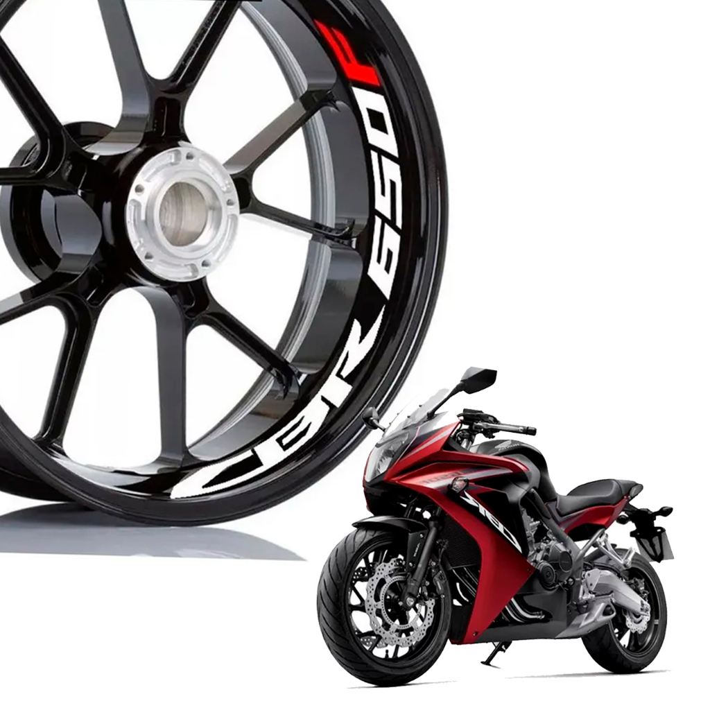 Kit 4 Adesivos Premium Roda Moto Interno Honda Cbr650F Cbr 650F