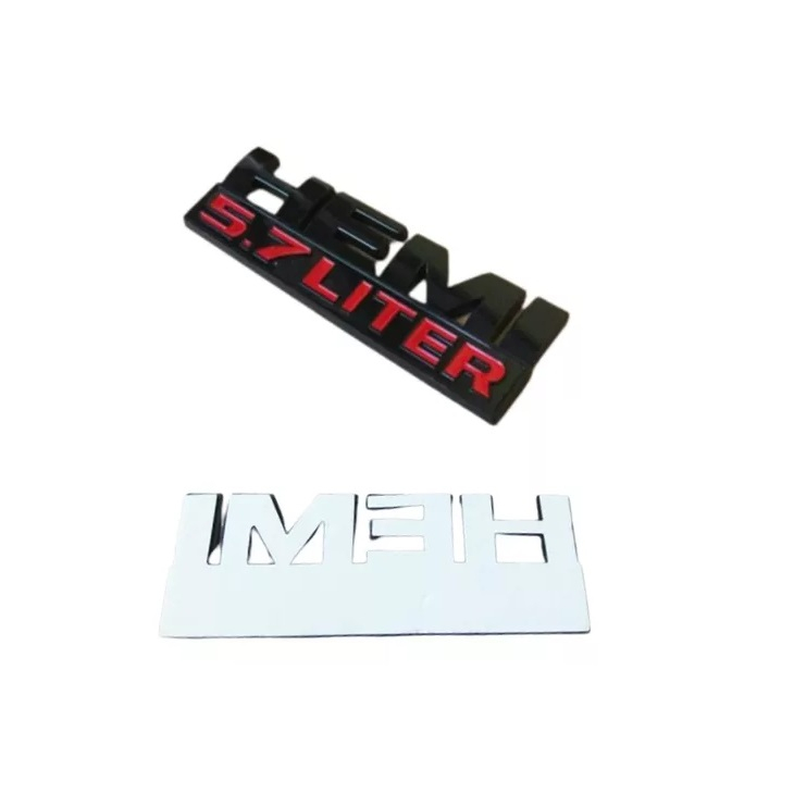 Emblema Metal Hemi 5.7 Liter Dodge Ram F250 Ranger Dakota PRETO