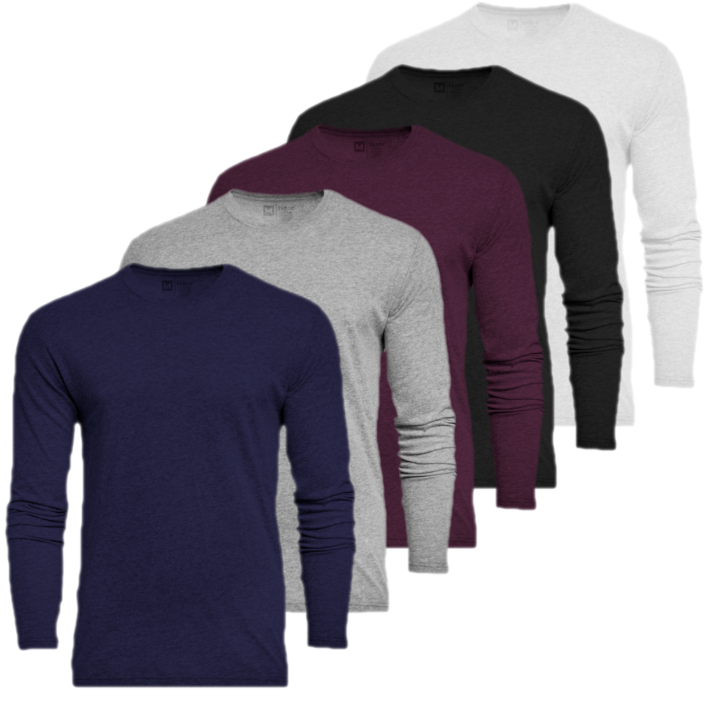 Kit 5 Camiseta Manga Longa Masculina by Zaroc Coloridas