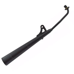 Escapamento Pop 110 Modelo Original Preto com Suporte Protetor Polimet