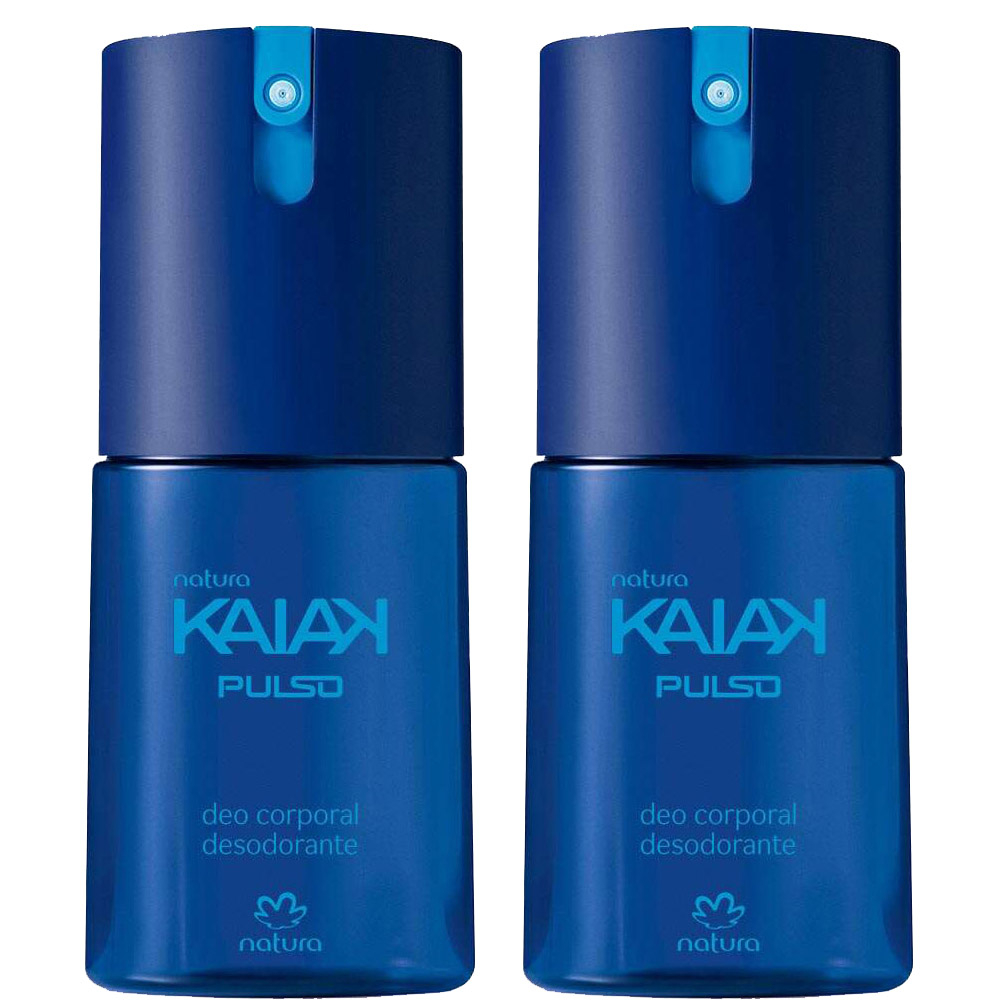 Kit 2 Perfume Deo Corporal Masculino Kaiak Pulso Natura 100ml