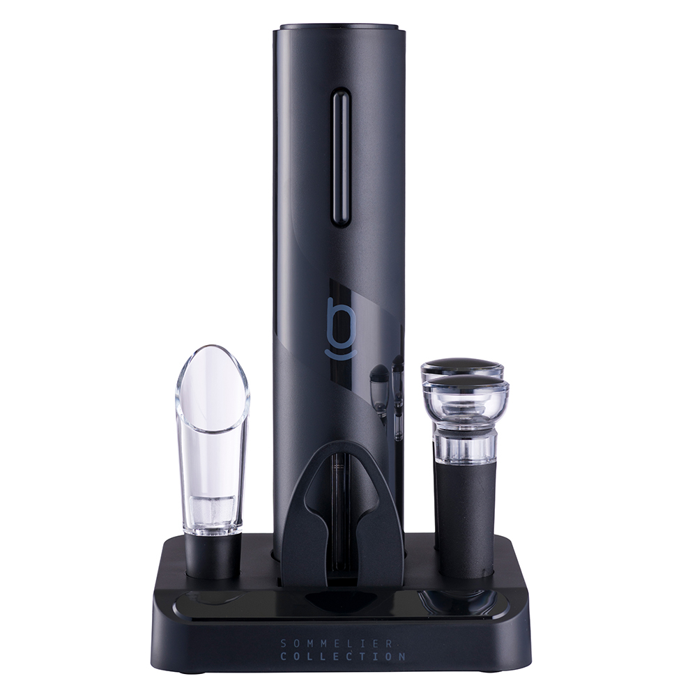 Kit Abridor De Vinhos Elétrico Saca Rolhas Usb Biscuitt Oak 4 em 1 Sommelier Collection · foto 2