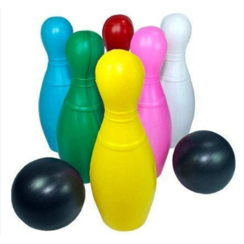 Jogo De Boliche Colorido C/6 Pinos 18cm Brinquedos Mini Toys Ref:0850