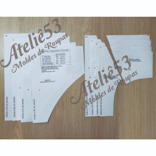 Kit Moldes de Roupa Modelagem Cueca Básica Adulta + Calcinha Infantil 120g em Oferta na Shopee