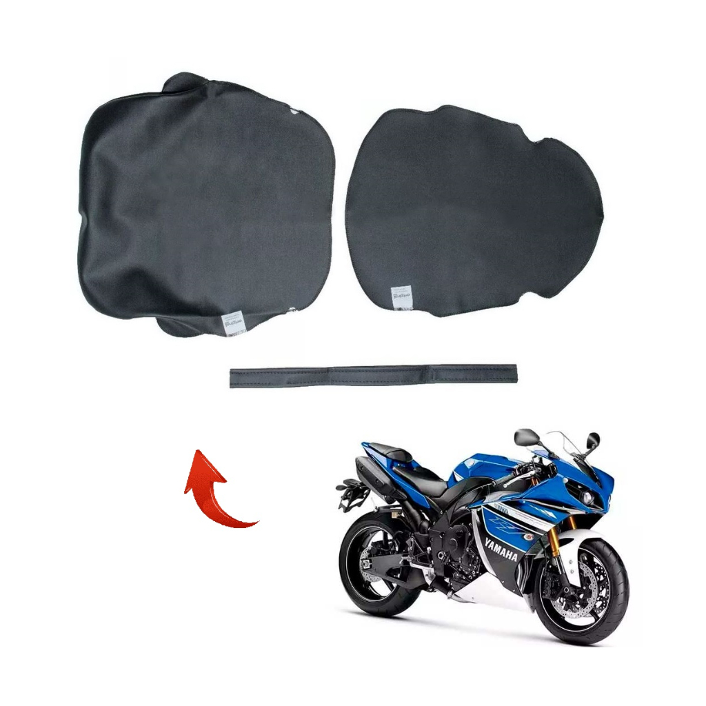 Capa do Banco Yamaha R1 De 2008 a 2015 Com Cinta - Lisa / Antiderrapante / Carbono