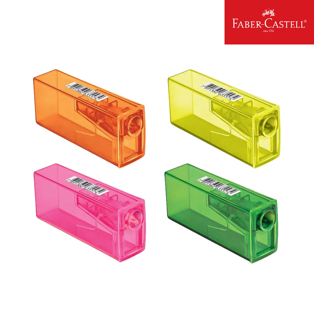 Apontador com Depósito - Faber Castell - ESCOLHA A COR em Oferta na Shopee