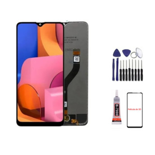 Tela Frontal Display LCD Touch Screen Compativel Galaxy A20s A207 Original + pelicula + Cola 15ml + Chaves
