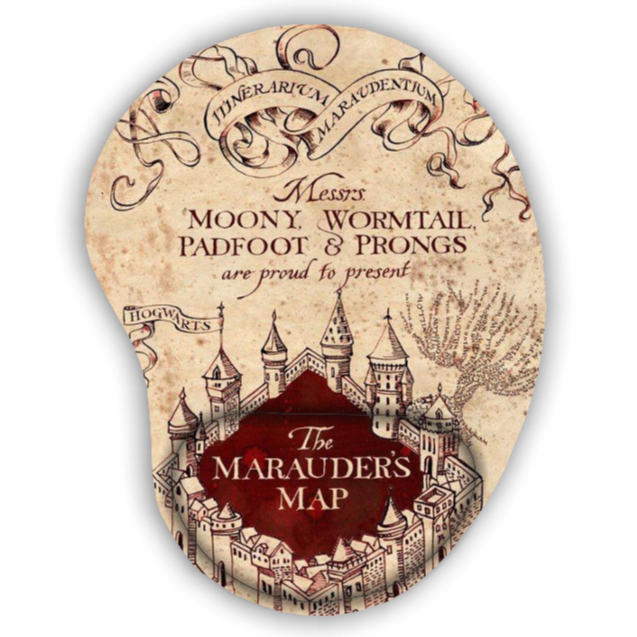 Mouse Pad Harry Potter The Marauders Map MAPA DO MAROTO com apoio de pulso