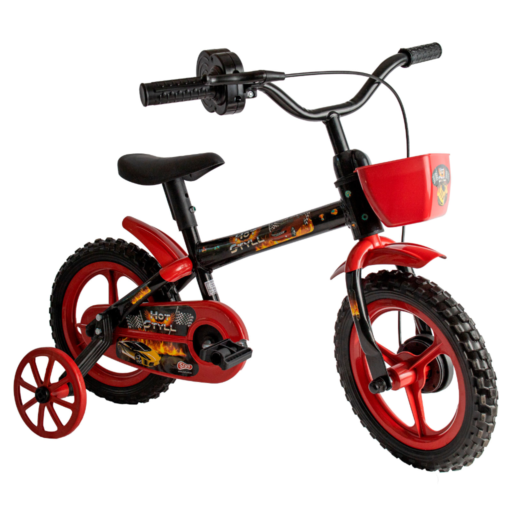 Bicicleta Infantil Menino Aro 12 Hot Styll Kids