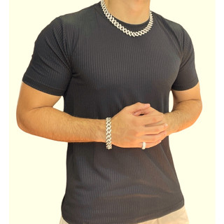 Camiseta Masculina Básica Manga Curta Canelada Ideal para o Carnaval