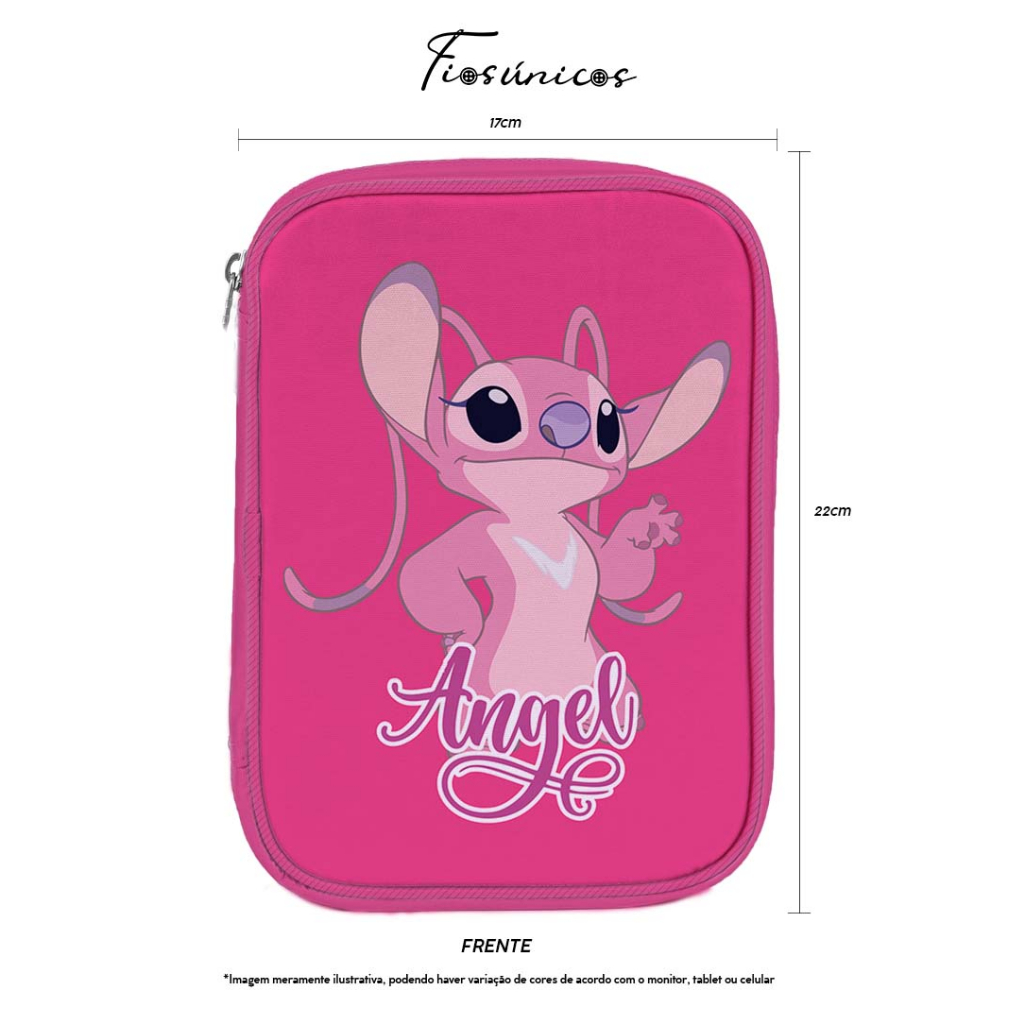 Estojo Stitch (Angel) modelo box "40 pens"