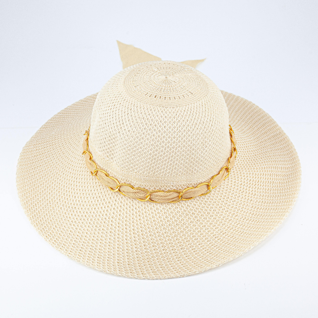 Chapéu De Praia Floppy Aba Grande Feminino Sombreiro Lacinho