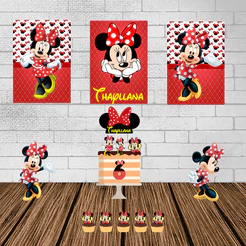 kit festa em casa Minnie Vermelha