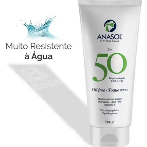 Protetor Solar Anasol FPS50 Oil Free Toque Seco 200g Corporal