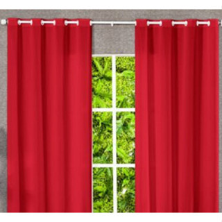 Cortina  Roma Vermelha 2.00m x 1.40m Para Janela Sala Quarto Cozinha Escritório Decoração 2 partes em Oferta na Shopee