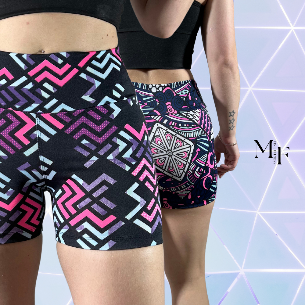 Shorts Academia Feminino Bermuda Suplex Estampado