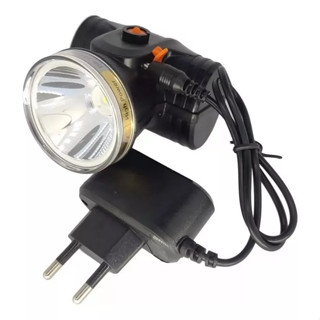 Lanterna De Cabeça Led Bike Acampamento Pesca Recarregável com Fonte Resistente a Água