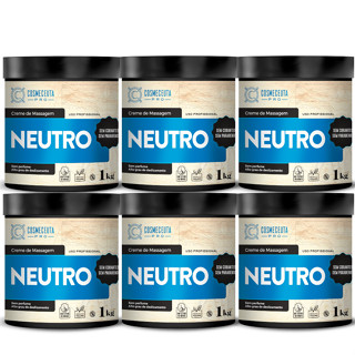 Creme de Massagem Neutro 1kg Cosmeceuta 6 Unidades