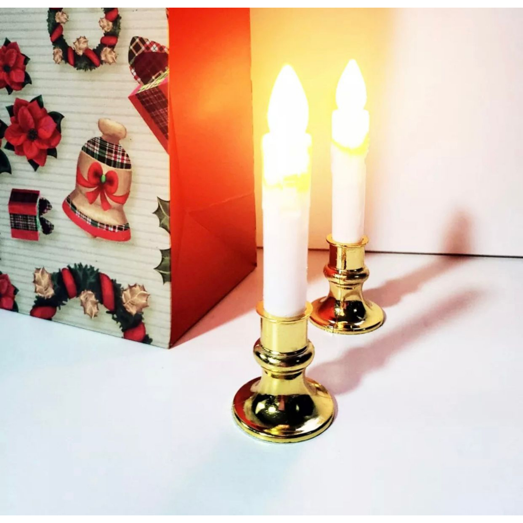 4 Velas De Led Permanente Com Suporte Para Velas — imagem 2 de 2