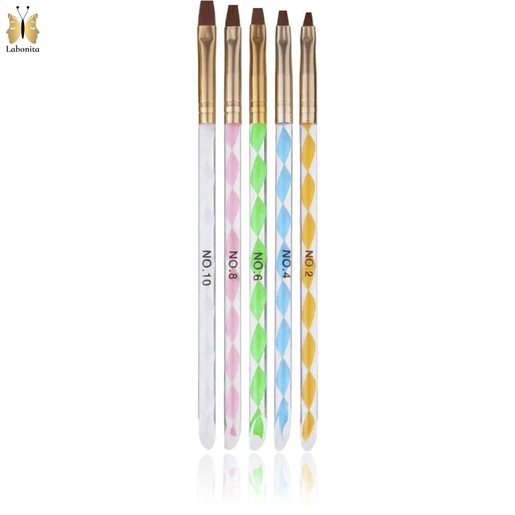 Kit 5 Pincéis Espiral para Decoração de Unhas Gel 5 Tamanhos 2,4,6,8 e 10 em Oferta na Shopee