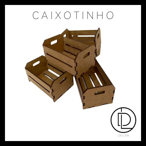 Kit 50 mini caixotes caixas de feira mdf lembrançinhas 6x4x3