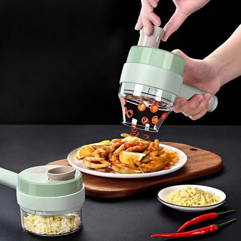 Triturador De Alimentos 3 Em 1 Elétrico Mini Processador Portátil