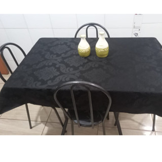 Toalha De Mesa Tecido Jacquard 1,40 X 1,00 Preto ( FORRO DE MESA )
