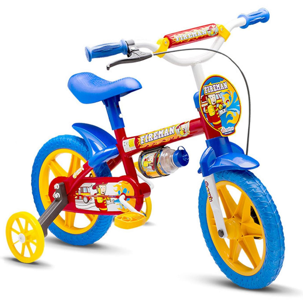 Bicicleta Bike Para Criança 3 A 5 Anos Aro 12 FIREMAN Nathor em Oferta na Shopee