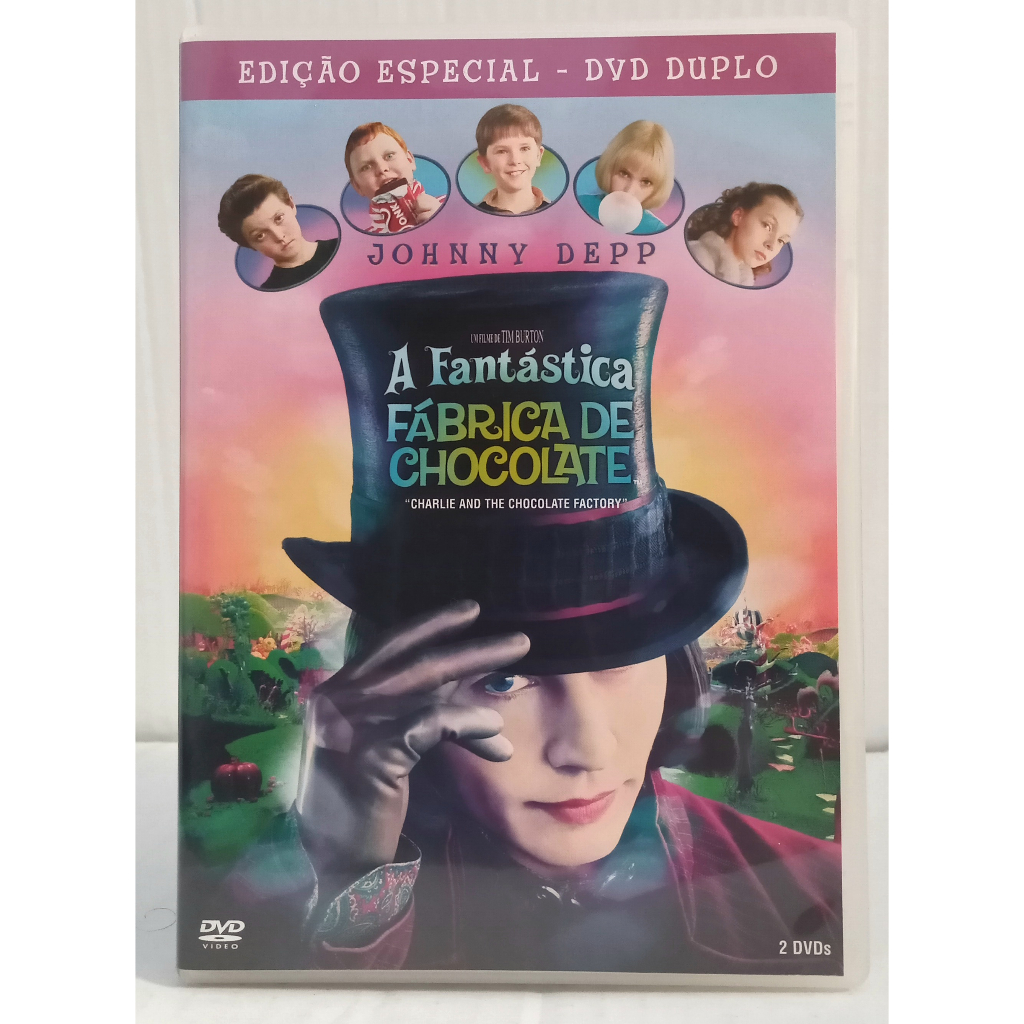 DVD A Fantástica Fábrica de Chocolate - Duplo (Johnny Depp) - Original Usado