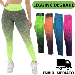 Calca Legging Degrade Calça de Academia Com Cintura Alta Calça Feminina Leg Degrade Calça Legging Duas cores