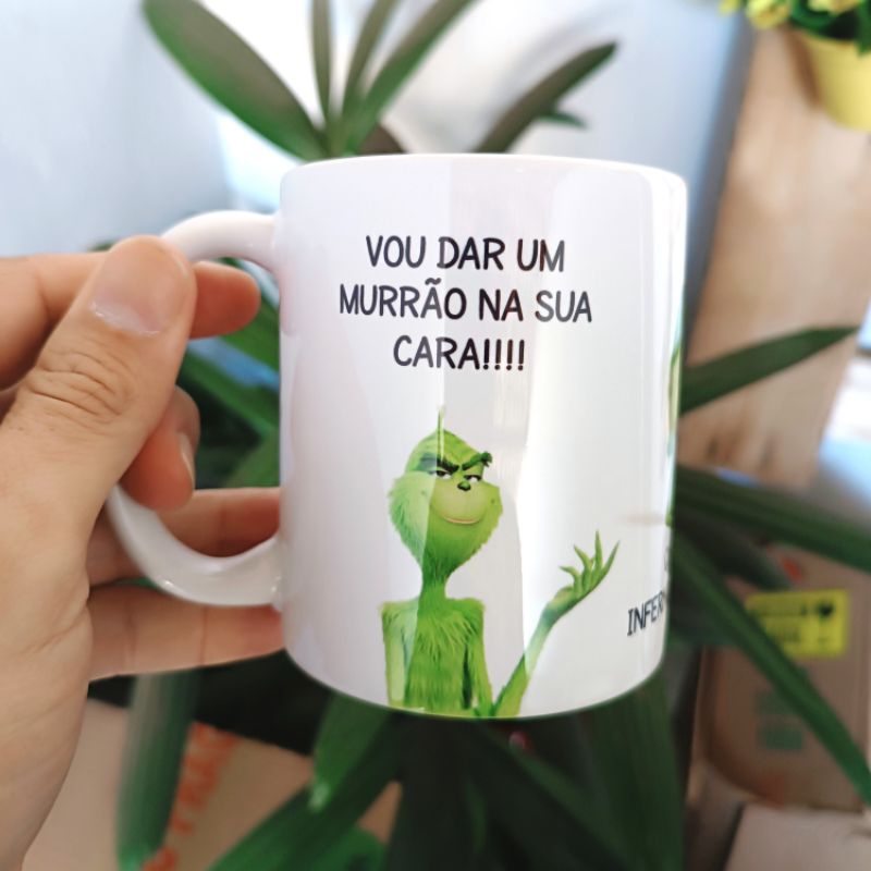Caneca Personalizada Grinch Sincero em Oferta na Shopee