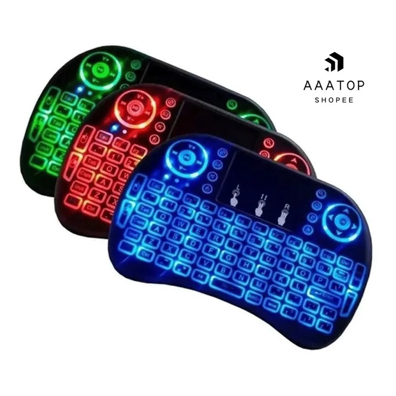 Mini Teclado Controle Sem Fio Wireless Iluminado