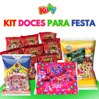 Kit Aniversário Infantil 50 Sacolinha Surpresa Doces Guloseimas