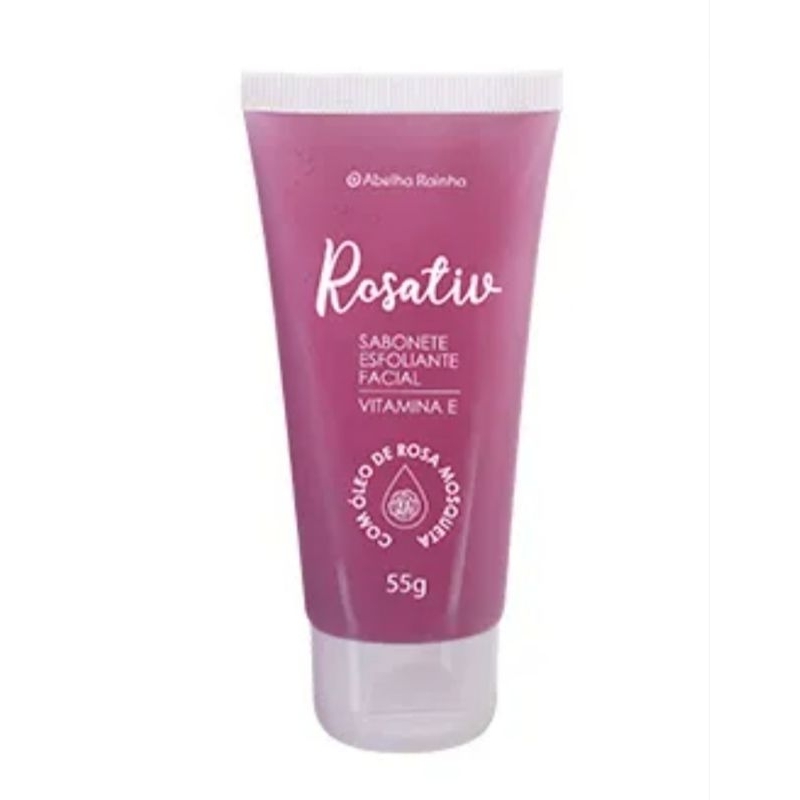 Rosativ – Sabonete Esfoliante Facial Com Óleo De Rosa Mosqueta 55g