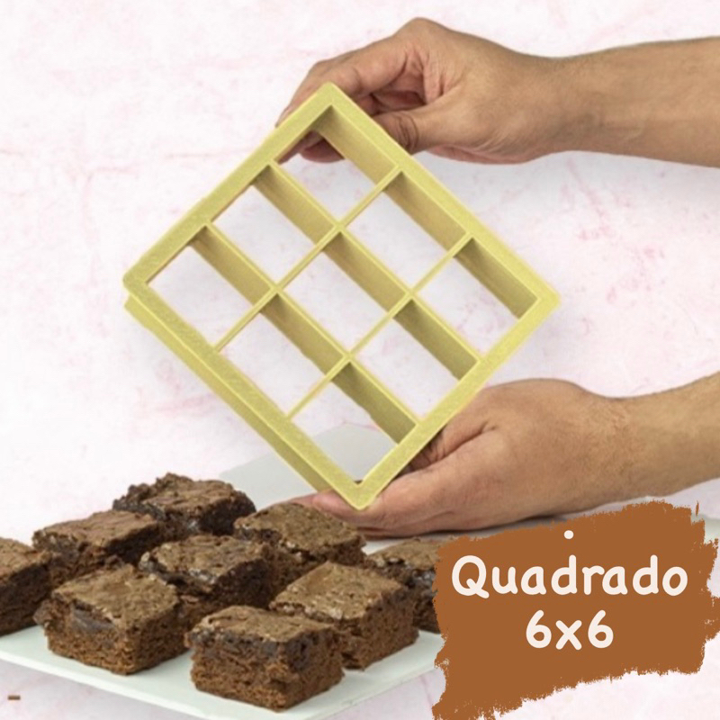 CORTADOR DE BROWNIE QUADRADO 6x6 Blue Star (M) OFF - Home & Living