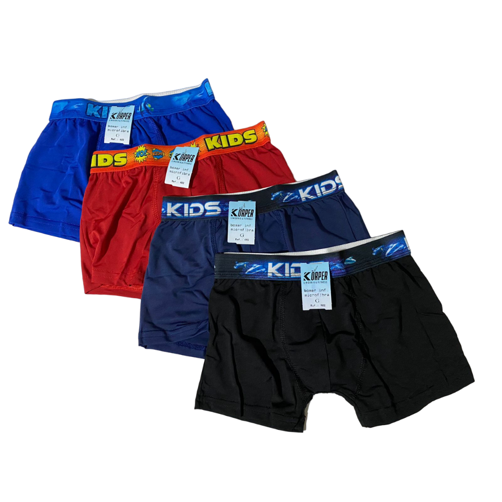 Cueca Box Korper Infantil Microfibra com forro 100% algodão