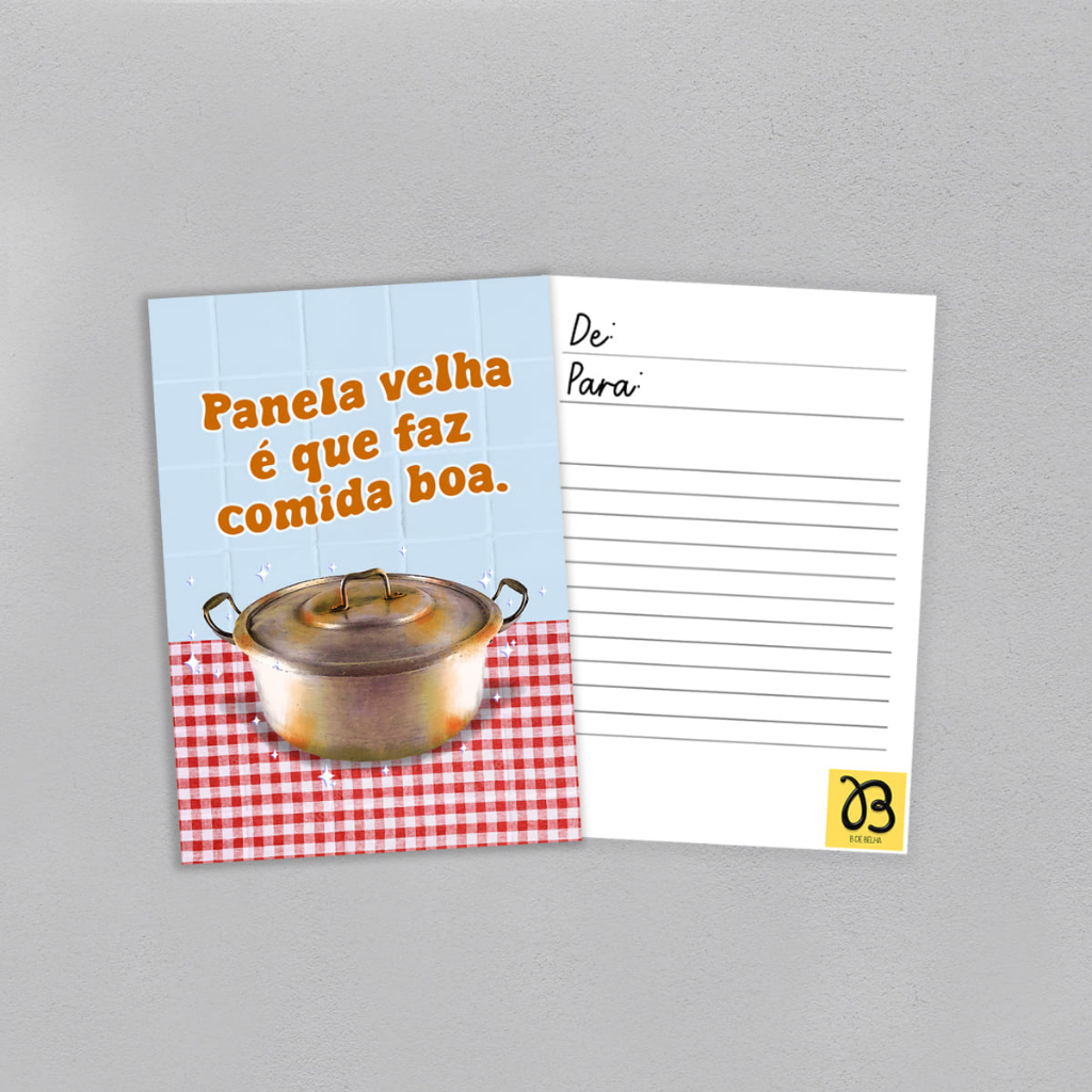 Cartão presente divertido panela velha é que faz comida boa em Oferta na Shopee