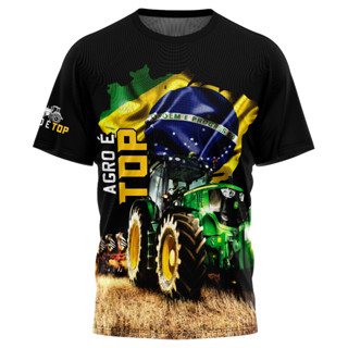 Camisa Camiseta Brasil Patriota o Agro é Top o Agro não Para