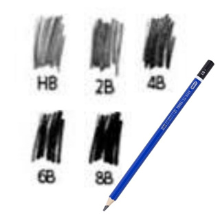 Kit 5 Lápis Técnicos Hb 2b 4b 6b 8b Profissional Artístico em Oferta na Shopee