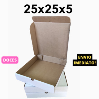 Kit 10 Caixa Quadrada 25cm Estrutura Forte para Doces Salgados e Kits Festa em Oferta na Shopee