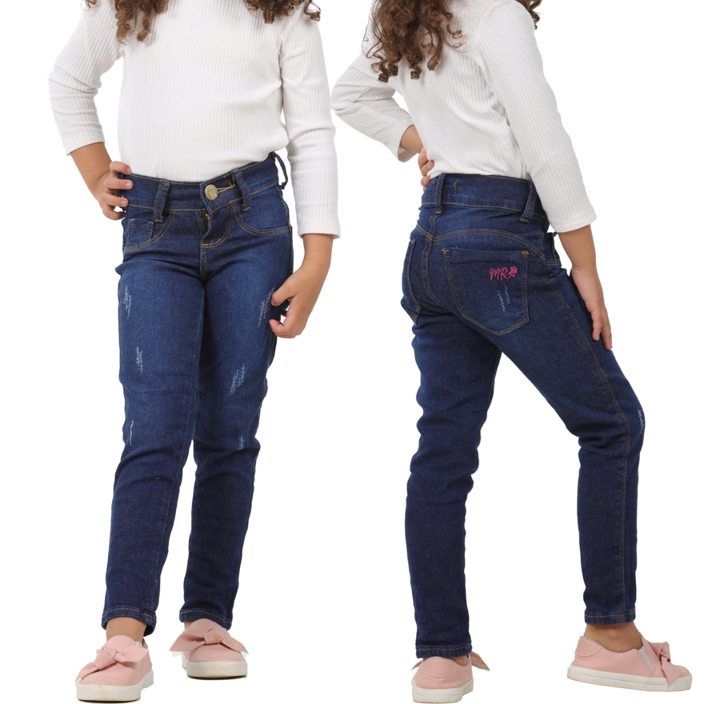 Calça Infantil Jeans Menina Com Lycra MR JEANS em Oferta na Shopee