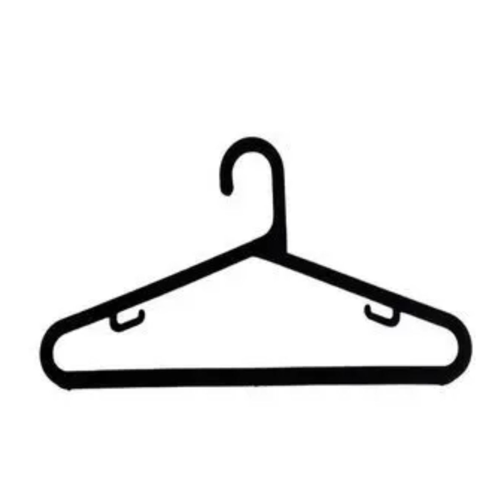 Kit 10 Cabides Adulto Preto Reforçado Organizar Roupas Moda Loja