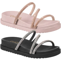 Birken Papete Sandália Feminina Infantil Chinelo Flatform Strass Brilho Confortável Moda Promoção