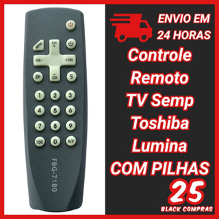 7180 CONTROLE REMOTO TV SEMP TOSHIBA LUMINA (COM PILHAS)