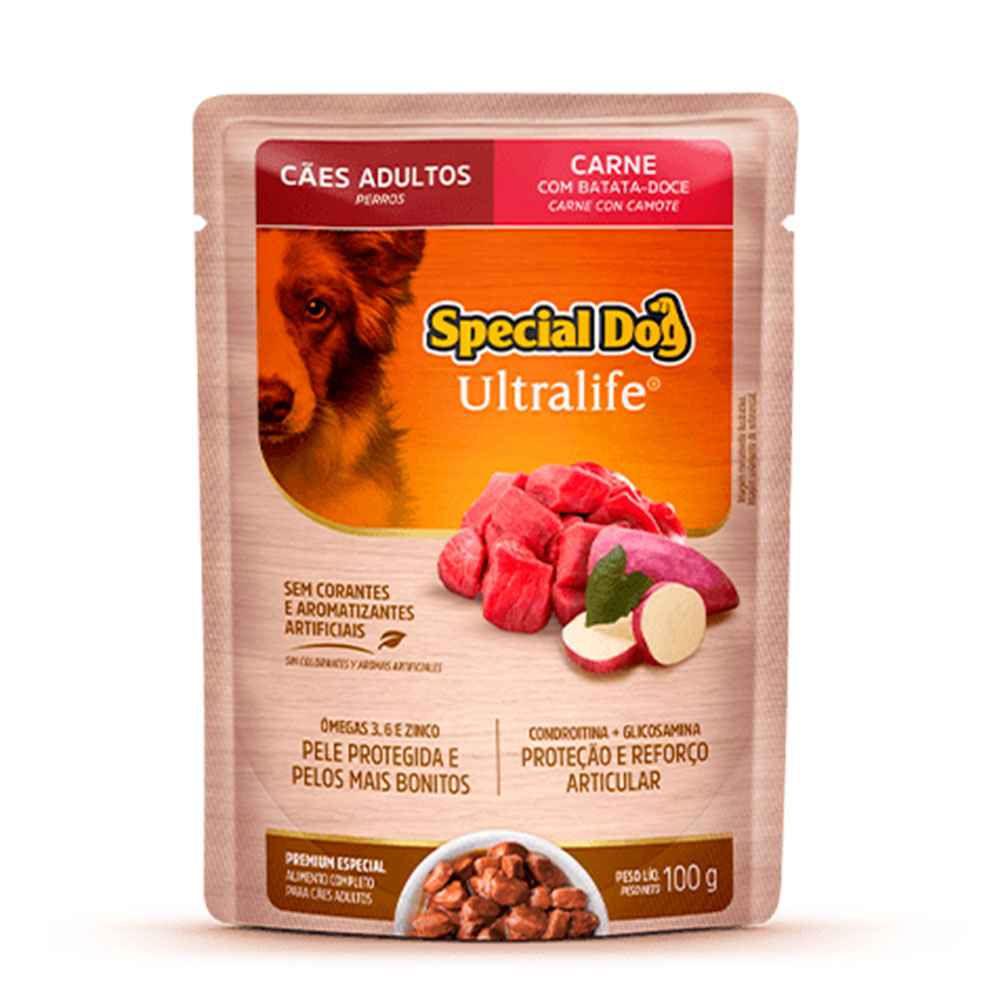 Ração Úmida Special Dog Sachê Cães Adultos Carne 100g em Oferta na Shopee