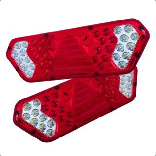 Par Lanterna Led Traseira Carreta Guerra Bivilt 12V 24V Caminhão Ford Vw Mb em Oferta na Shopee