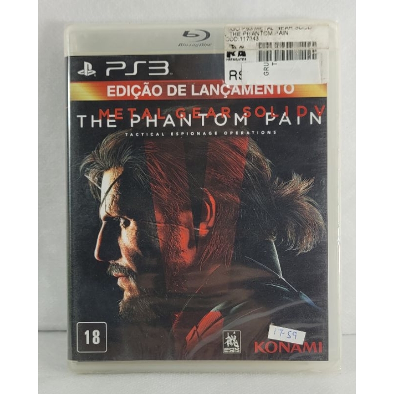 Metal gear solid V 5 The phantom pain novo lacrado ps3 original mídia física Playstation 3
